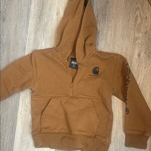 Carhartt Kids Tan Half-Zip Hoodie